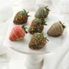 Half Dozen Celebration Belgian Chocolate Strawberries -MRS. FIELDS Sales Store 2023 19EVCCC061 ChocolateCelebration6ctStrawberries