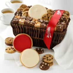 Sweet Sampler Brown Basket Nut-Free