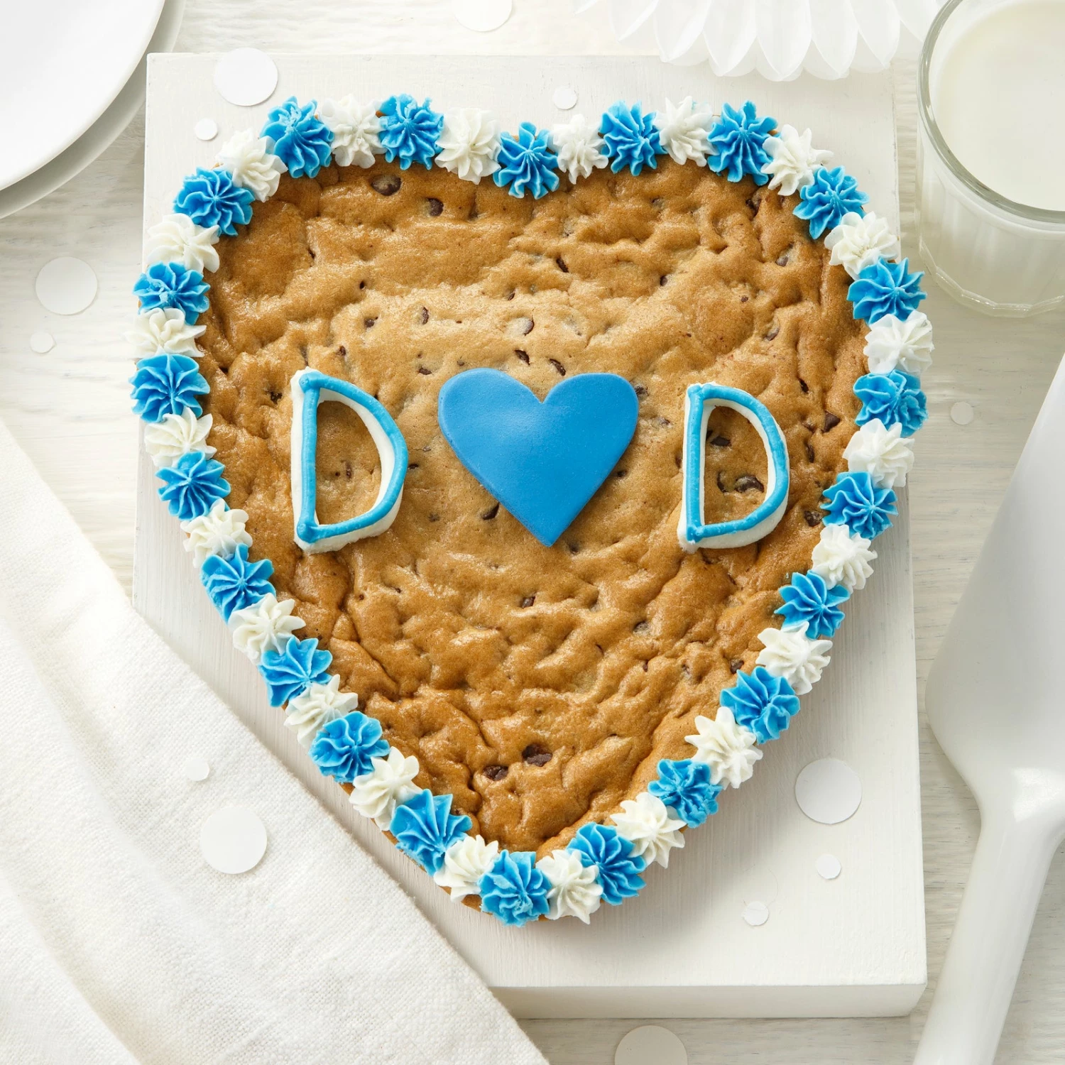 Dad Heart Cookie Cake 3 Dad Heart Cookie Cake
