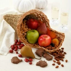 Harvest Cornucopia Fruit And Nut Basket
