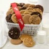Two Dozen Cookie White Basket -MRS. FIELDS Sales Store Web 21EVBSKT241 WhiteBasket Small 12Cookie 228