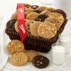 Two Dozen Cookie Brown Basket -MRS. FIELDS Sales Store Web 21EVBSKT242 BrownBasket Small 12Cookie 219