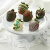 Holiday Half Dozen Belgian Chocolate Strawberries 2 Holiday Half Dozen Belgian Chocolate Strawberries -MRS. FIELDS Sales Store Web 21WCCC060 6ct HolidayBerries 1030
