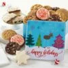 Happy Holidays Festive Large Combo Tin -MRS. FIELDS Sales Store Web 21WCTIN031 HolidayReindeerTin Combo 584