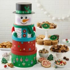 Ultimate Snowman Cookie Tower