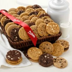 Four Dozen Cookies Brown Basket