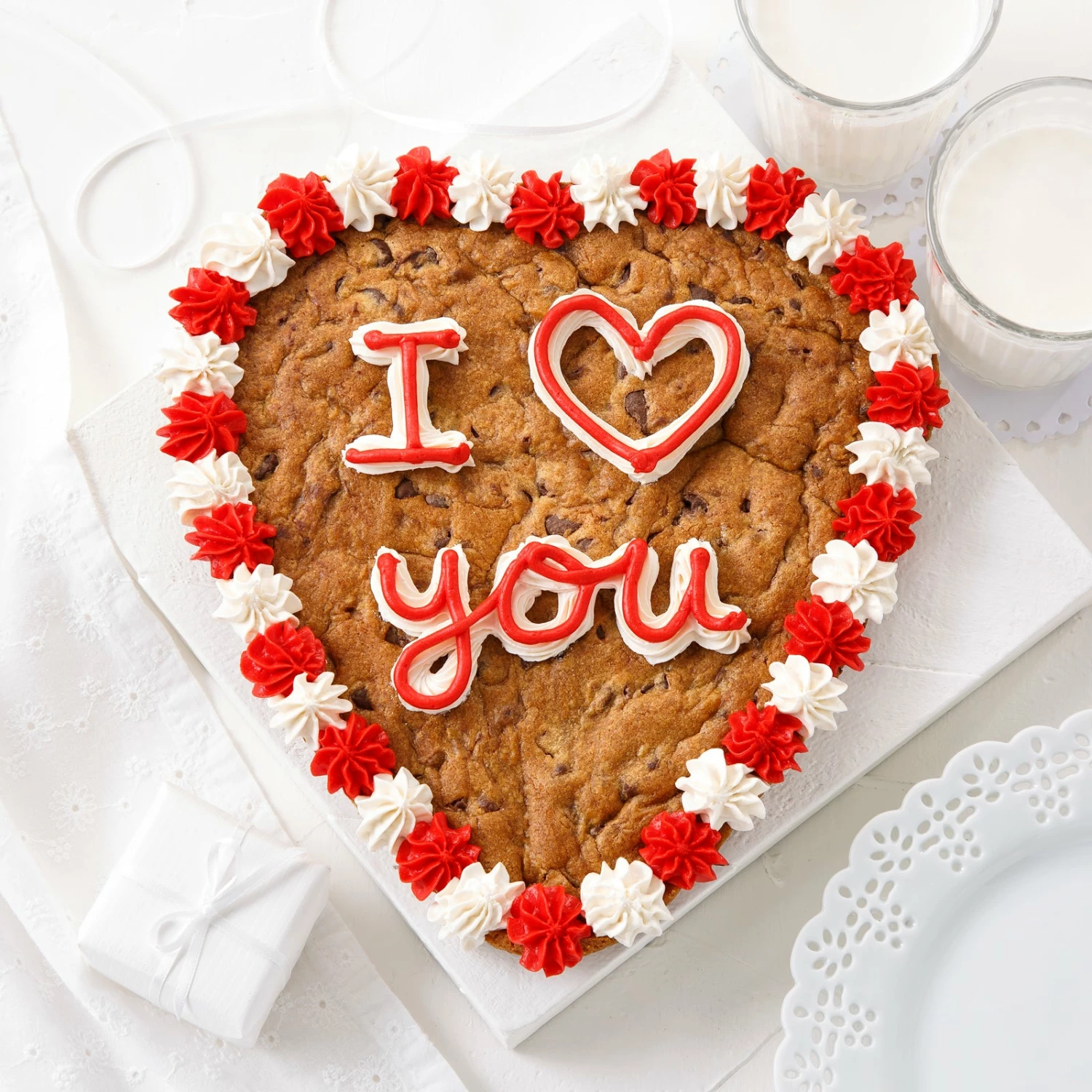 I Love You Heart Cookie Cake 3 I Love You Heart Cookie Cake