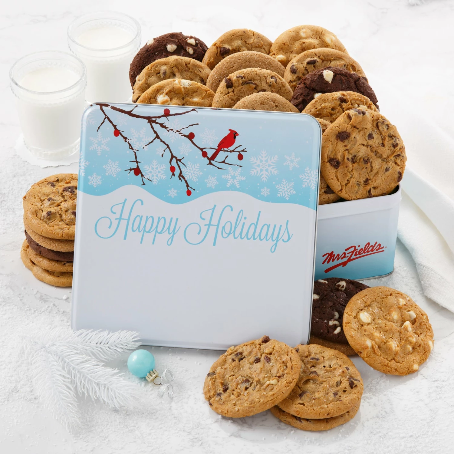 Holiday Cardinal 24 Original Cookies Tin 3 Holiday Cardinal 24 Original Cookies Tin
